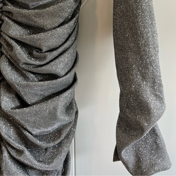 HOUSE OF CB silver holographic giorgiana dress - Picture 5 of 7